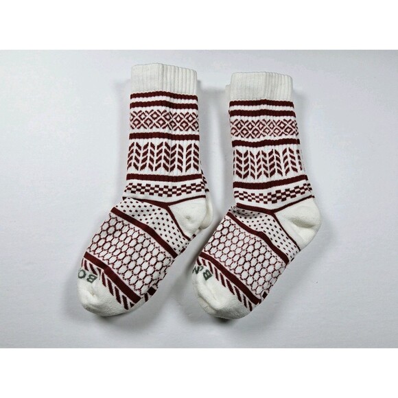 Bombas Fair Isle Holiday Half Calf Lot Of 2 Pairs Socks Size S (W 4-7.5) - Picture 1 of 3